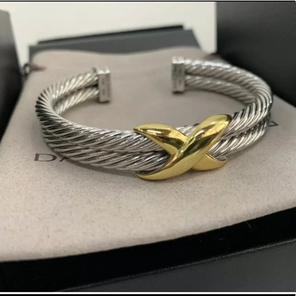 David Yurman  Cable Cuff X Bracelet